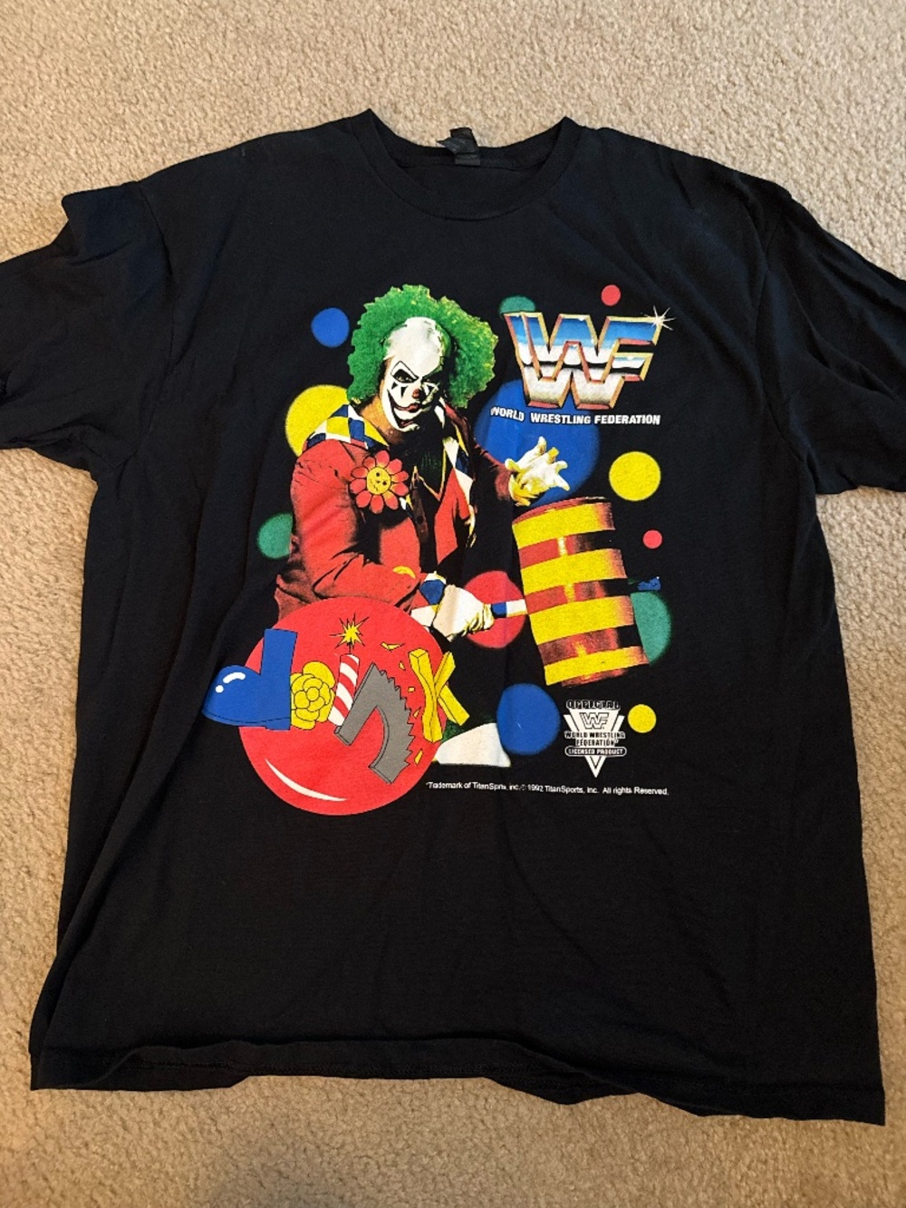 modern WWF Doink the Clown shirt XL